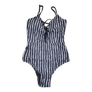 Gogo Beech Swimsuit Women's Size Small Black White One-piece Strappy Swi…